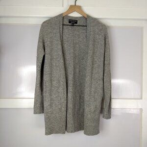 Banana Republic Filpucci Gray Aire Patch Pocket Long Line Cardigan Wool Alpaca